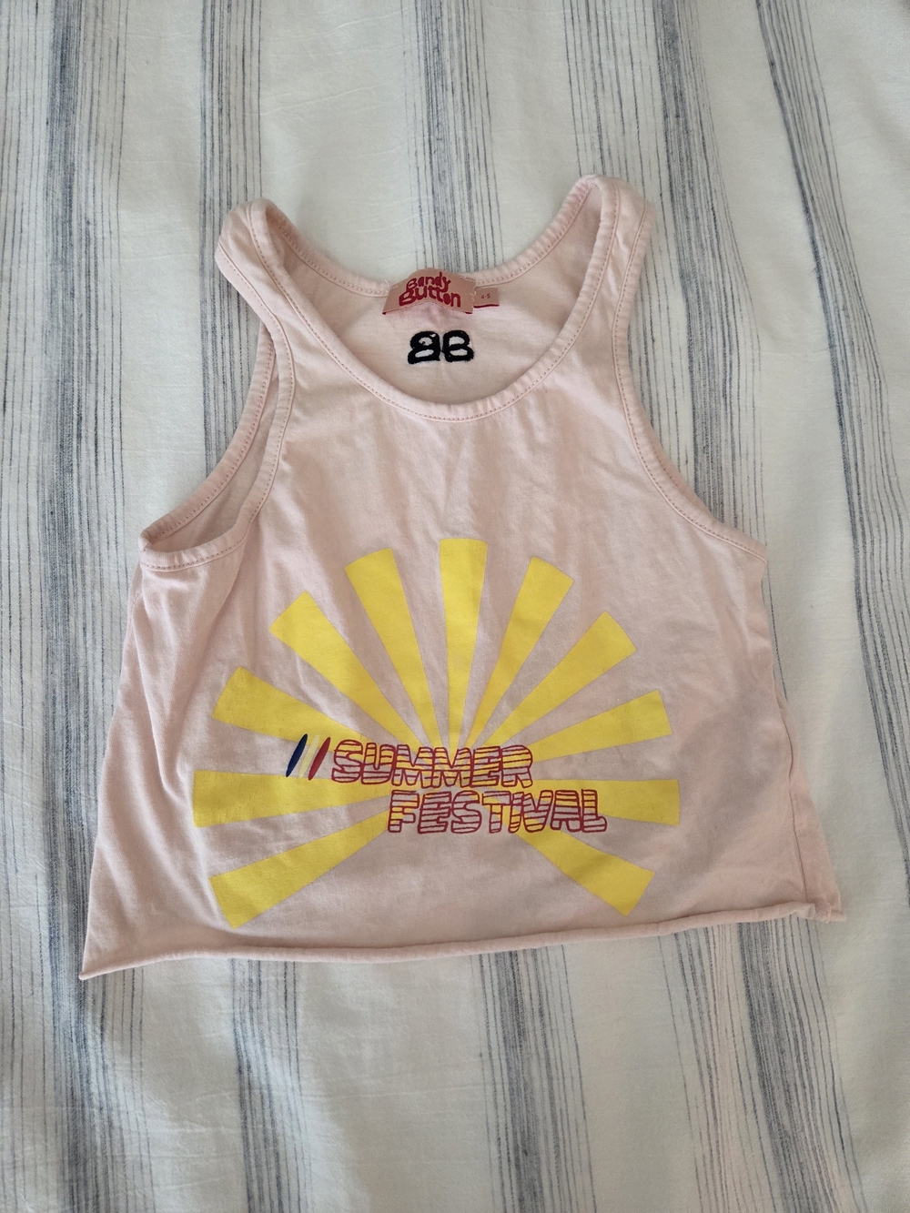Bandy Button "Summer Festival" Crop Tank